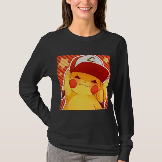ピカチュウトレーナーキャップ Tシャツ (正面)