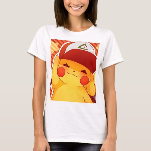 ピカチュウトレーナーキャップ Tシャツ (正面)
