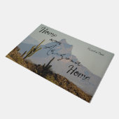 ピカチョピークアリゾナ南西部デザートマウンテン ドアマット (アングル)