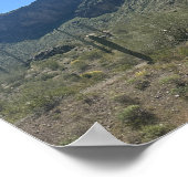 ピカチョピークアリゾナ砂漠の風景の山々 ポスター (角)