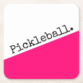 ピカッコいいッはっきりしたク対角ウェッジピックボール文字 スクエアペーパーコースター