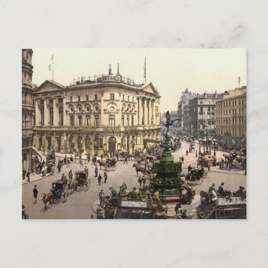 ピカディリーサーカス、ロンドンc.1895 ポストカード (正面)