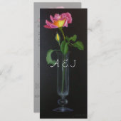 ピカデリー結婚バラパーソナライズされたズ 招待状 (正面/裏面)