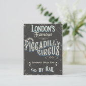 ピカデリー・サーカス・ロンドン・ヴィンテージのポスター ポストカード (スタンド正面)