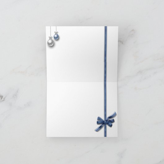 ピカピカのエレガントクリスマスボール シーズンカード (内部)