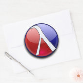 ピカピカのラケットシール ラウンドシール (封筒)