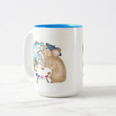 ピカプ絵を描レインエアーマグ ツートーンマグカップ (正面左)