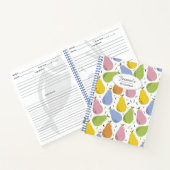 ピカラフルアーズフルーツパターンパーソナライズされたレシピ ノートブック (内部)