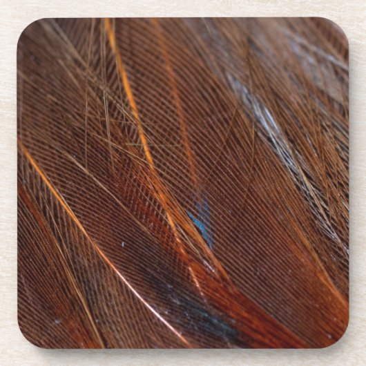 ピカラフルーコックフェザーイン詳細 コースター (正面)