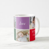 ピカラフルースラブ&ジョイ4フォトファミリー名 コーヒーマグカップ (正面右)