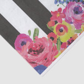 ピカラフル鮮やかンストライプフローラコラージュ 薄葉紙 (詳細)