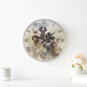 ピカルディスパニエル犬 ラージ壁時計 (ホーム)