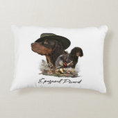 ピカルディスパニエル犬、狩りシーズン アクセントクッション (裏面)