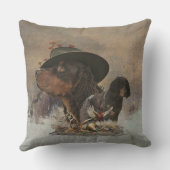 ピカルディスパニエル犬、狩りシーズン クッション (裏面)