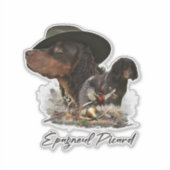 ピカルディスパニエル犬、狩りシーズン シール (正面)