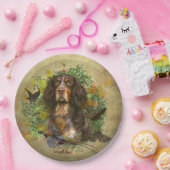 ピカルディスパニエル犬,狩りシーズン ペーパープレート (パーティー)