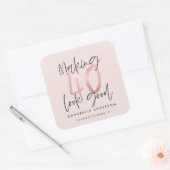 ピガーリーッスタイリッシュクモダングリッター40歳の誕生日 スクエアシール (封筒)