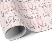 ピガーリーッスタイリッシュクモダングリッター40歳の誕生日 ラッピングペーパー (ロールコーナー)