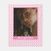 ピガーリーッパーソナライズされたク写真と名前 フリースブランケット (正面)