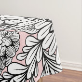 ピガーリーッモダンク白黒フローラスケッチ テーブルクロス (インサイチュ)