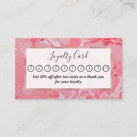 ピガーリーモダンアートンク大理石模様 ロイヤリティカード (正面)