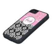 ピガーリーンクグリッターブラックダマパーソナライズされたスク Case-Mate iPhoneケース (下部)