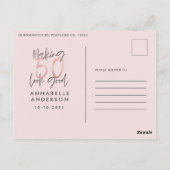 ピガーリーンクモダングリッタースタイリッシュ50歳の誕生日 ポストカード (裏面)