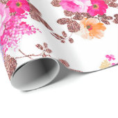 ピガーリーンクローズ金ゴールドカントリーシックヴィンテージフローラw ラッピングペーパー (ロールコーナー)