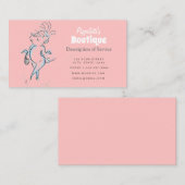 ピギーガーリーおもしろいピンクブティックビジネスカード 名刺 (正面/裏面)