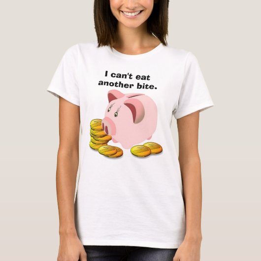 ピギーバンクコインスロットトップ Tシャツ (正面)