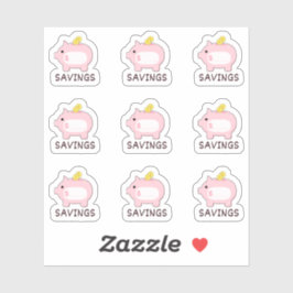 ピギーバンクマネー救ズトラッカーミニ舞城プランナー シール