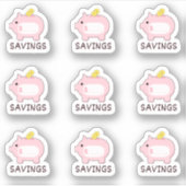 ピギーバンクマネー救ズトラッカーミニ舞城プランナー シール (正面)