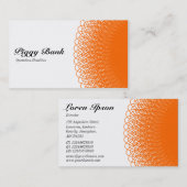 ピギーバンク – オレンジと白 名刺 (正面/裏面)