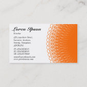 ピギーバンク – オレンジと白 名刺 (裏面)