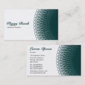 ピギーバンク – ダークグリーンとホワイト 名刺 (正面/裏面)