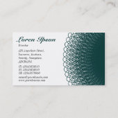 ピギーバンク – ダークグリーンとホワイト 名刺 (裏面)