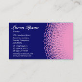 ピギーバンク – ネイビーブルー000066のピンク 名刺 (裏面)