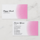 ピギーバンク – ピンクと白 名刺 (正面/裏面)