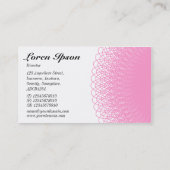 ピギーバンク – ピンクと白 名刺 (裏面)