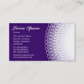 ピギーバンク – ホワイトオン深い紫330066 名刺 (裏面)
