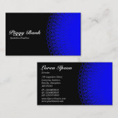ピギーバンク – 青オンブラック 名刺 (正面/裏面)