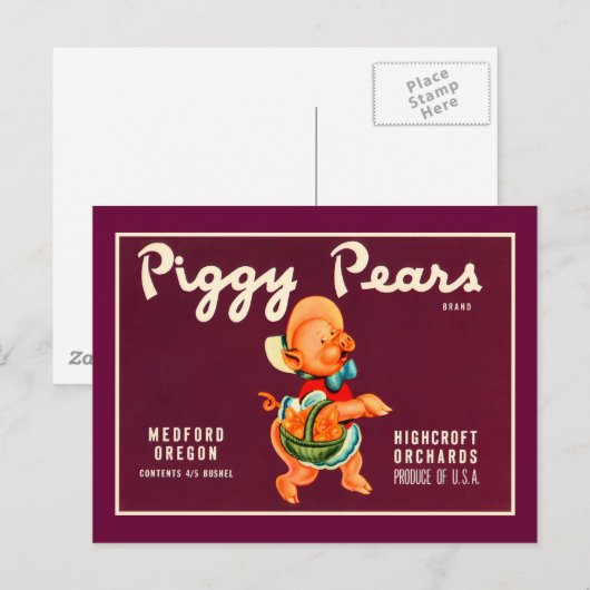 ピギー梨 ポストカード (正面/裏面)