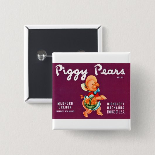ピギー梨 缶バッジ (正面&裏面)