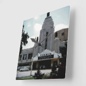 ピクウィック映画館パークリッジウォーターカラーアート スクエア壁時計 (傾斜)