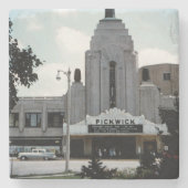 ピクウィック映画館パークリッジウォーターカラーアート ストーンコースター (正面)