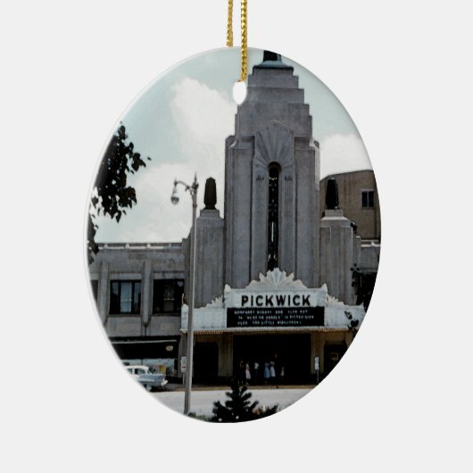 ピクウィック映画館パークリッジウォーターカラーアート セラミックオーナメント (右)
