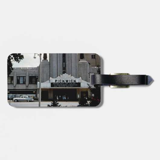 ピクウィック映画館パークリッジウォーターカラーアート ラゲッジタグ (裏面横)