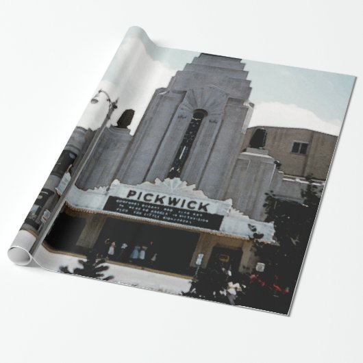 ピクウィック映画館パークリッジウォーターカラーアート ラッピングペーパー (アンロールド)