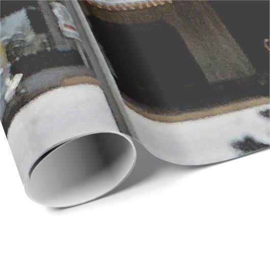 ピクウィック映画館パークリッジウォーターカラーアート ラッピングペーパー (ロールコーナー)