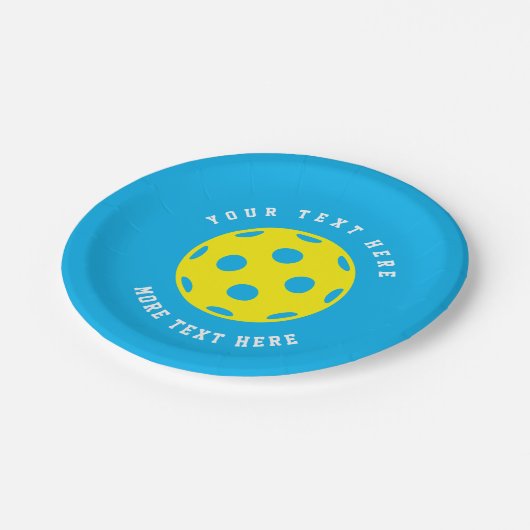 ピクカスタムルボールテニスバースデーパーティープレート ペーパープレート (アングル)